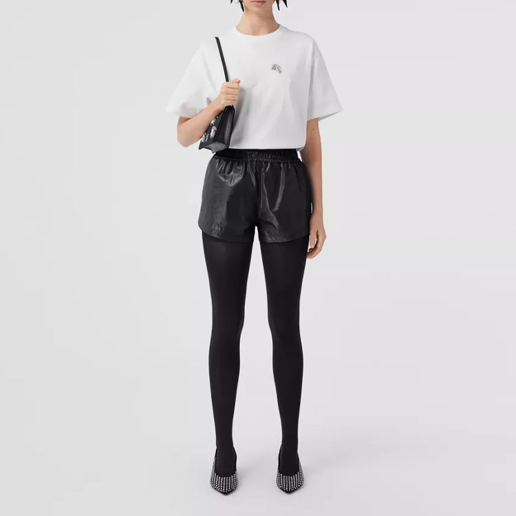 Lookbook (Women) Burberry SS23  White Crewneck Loose Fit Plain T-Shirt 80650271