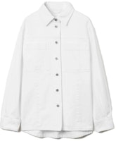 (Women) Burberry SS23 White Denim Jacket Single-Breasted Long Sleeve Shirt. 80731611 (Women) Burberry SS23 White Denim Jacket Single-Breasted Long Sleeve Shirt. 80731611