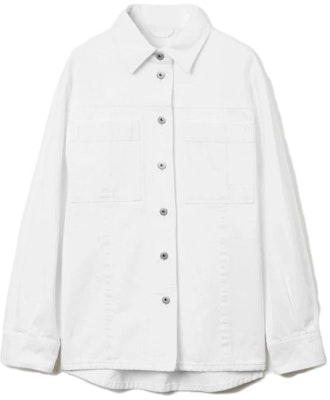 (Women) Burberry SS23 White Denim Jacket Single-Breasted Long Sleeve Shirt. 80731611 Buy (Women) Burberry SS23 White Denim Jacket Single-Breasted Long Sleeve Shirt. 80731611