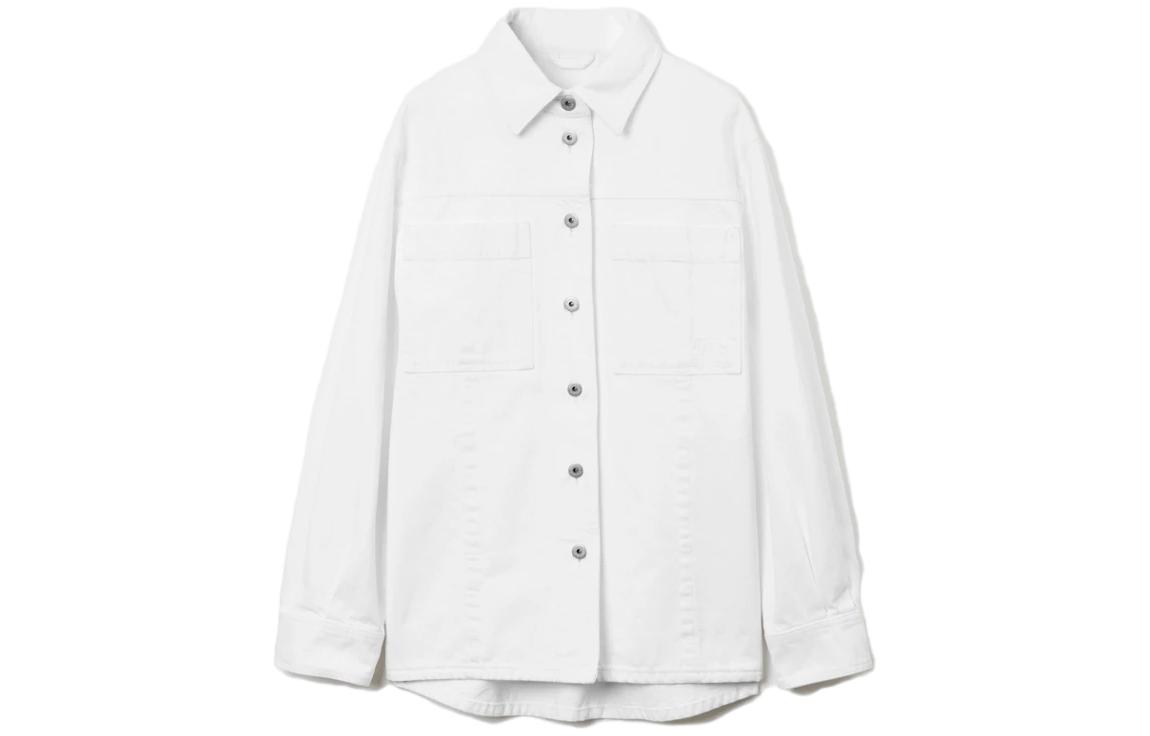 Order (Women) Burberry SS23  White Denim Jacket Single-Breasted Long Sleeve Shirt. 80731611