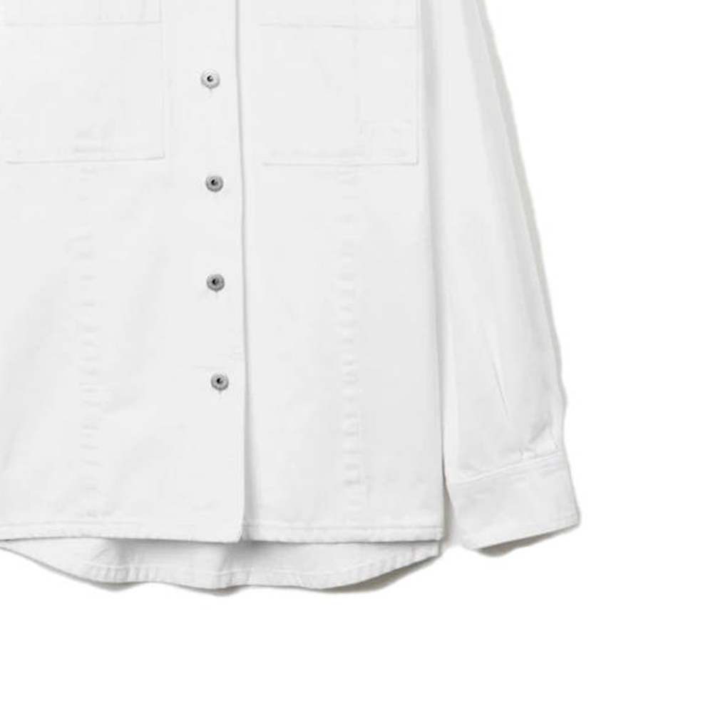 Sizing (Women) Burberry SS23  White Denim Jacket Single-Breasted Long Sleeve Shirt. 80731611