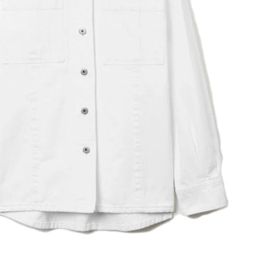 (Women) Burberry SS23 White Denim Jacket Single-Breasted Long Sleeve Shirt. 80731611 Sizing (Women) Burberry SS23 White Denim Jacket Single-Breasted Long Sleeve Shirt. 80731611