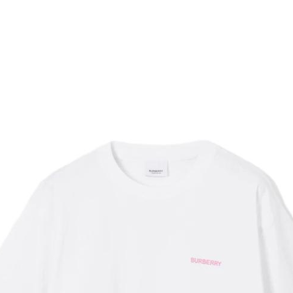 (Women) Burberry SS23  White Letter Print Crewneck Short Sleeve T-Shirt. 80733511 圖 7
