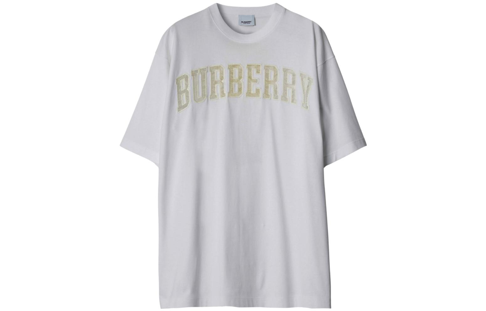 Buy (Women) Burberry SS23  White Logo Print Crew Neck T-Shirt. 80663161