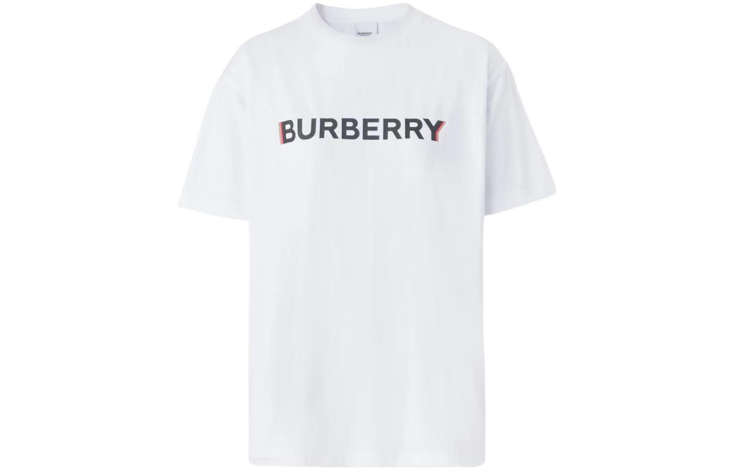 Order (Women) Burberry SS23  White Loose Fit T-Shirt with Logo Print. 80526511