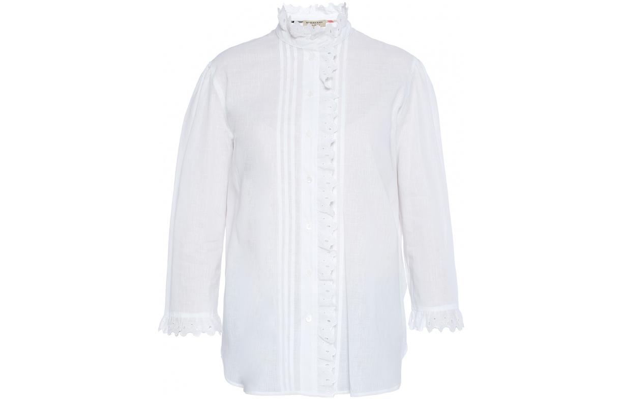 (Women) Burberry SS23  White Solid Button-Up Shirt 40533751 圖 2