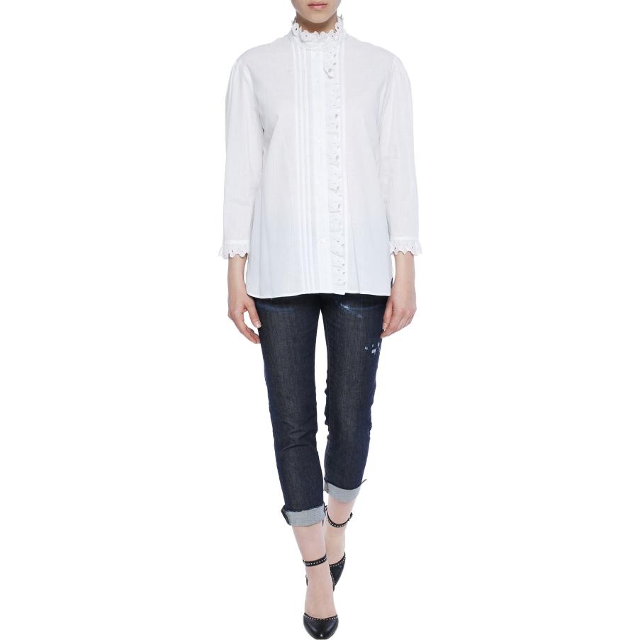 (Women) Burberry SS23  White Solid Button-Up Shirt 40533751 圖 3