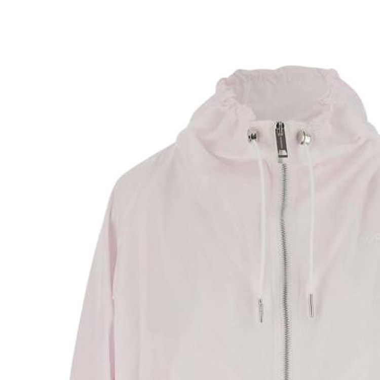 Shop (W) 버버리 SS23 화이트 솔리드 컬러 지퍼 후드 재킷 80660831