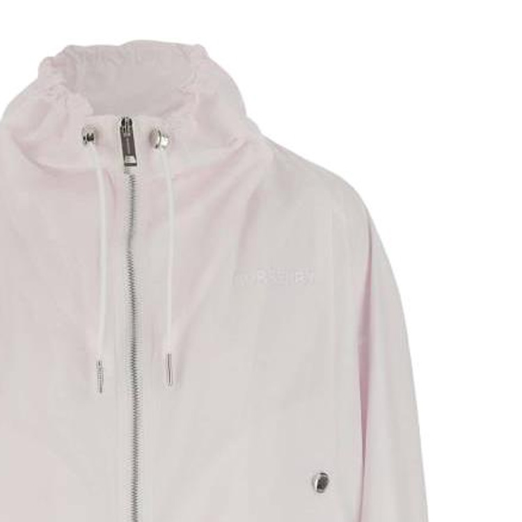 Purchase (W) 버버리 SS23 화이트 솔리드 컬러 지퍼 후드 재킷 80660831