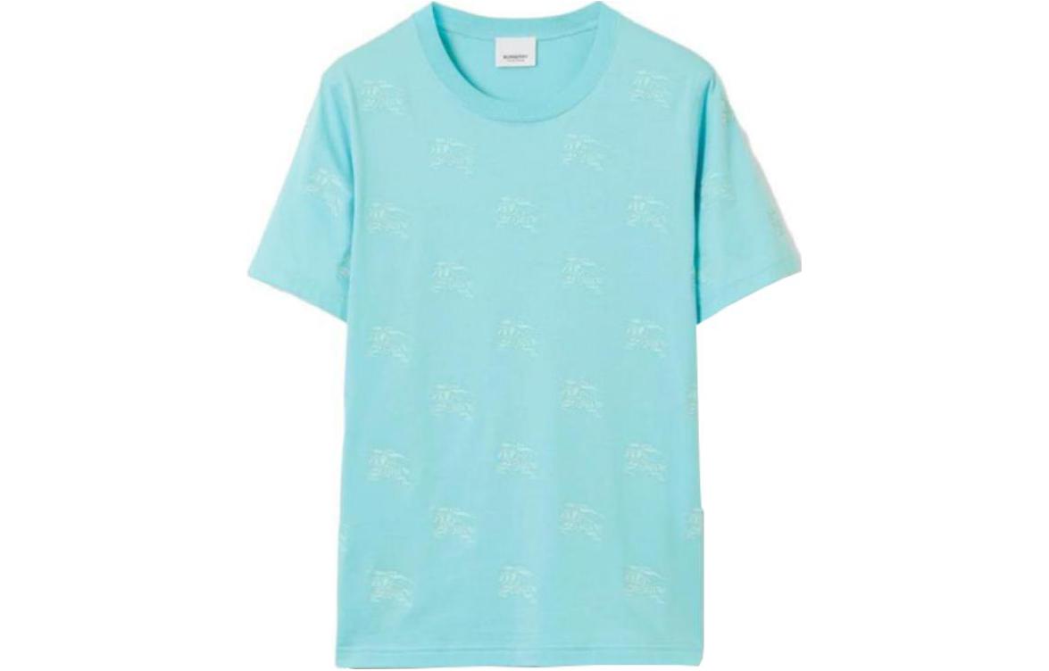 Buy (Women) Burberry SS23 All-Over Print Short Sleeve Crew Neck T-Shirt Women Blue 80716331