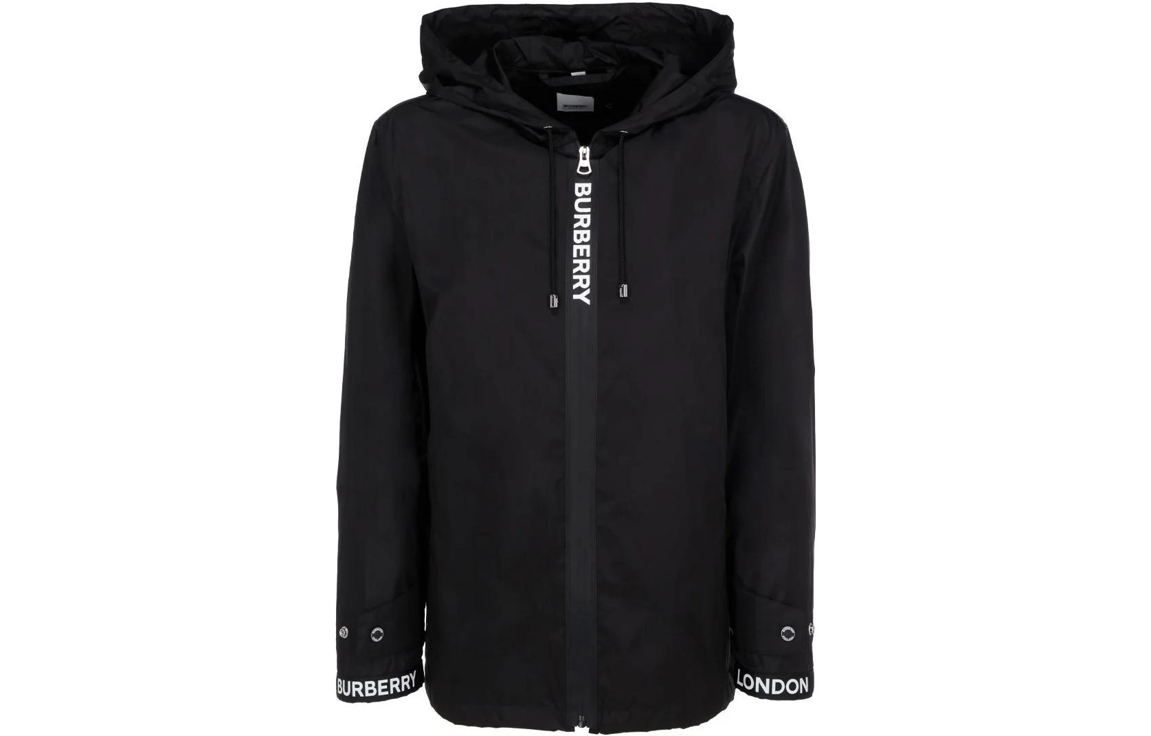 Order (W) 버버리 SS23 블랙 레터 로고 후드 집업 자켓 8027503