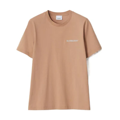 (Women) Burberry SS23 Brown Pullover T-Shirt with Logo Print. 80668931