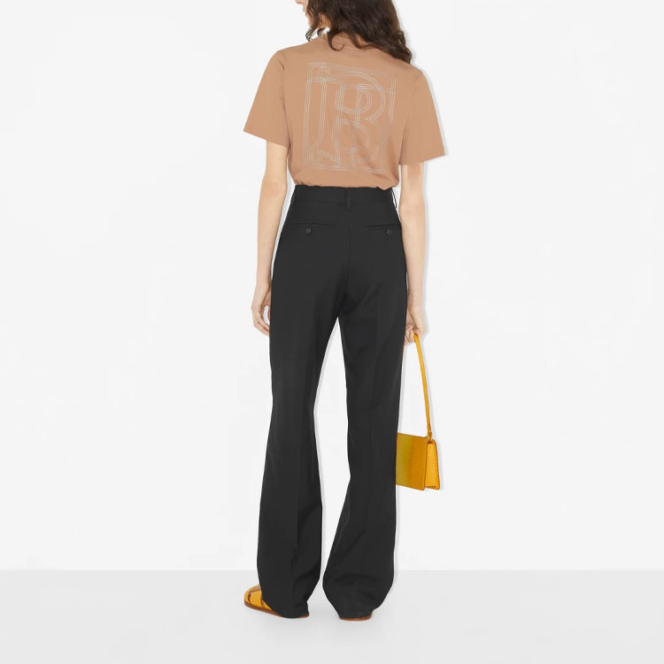 (Women) Burberry SS23 Brown  Pullover T-Shirt with Logo Print. 80668931 圖 4