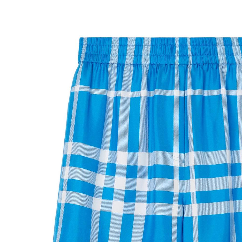Details for (W) Burberry SS23 格紋休閒直筒短褲 活力藍色 80659231