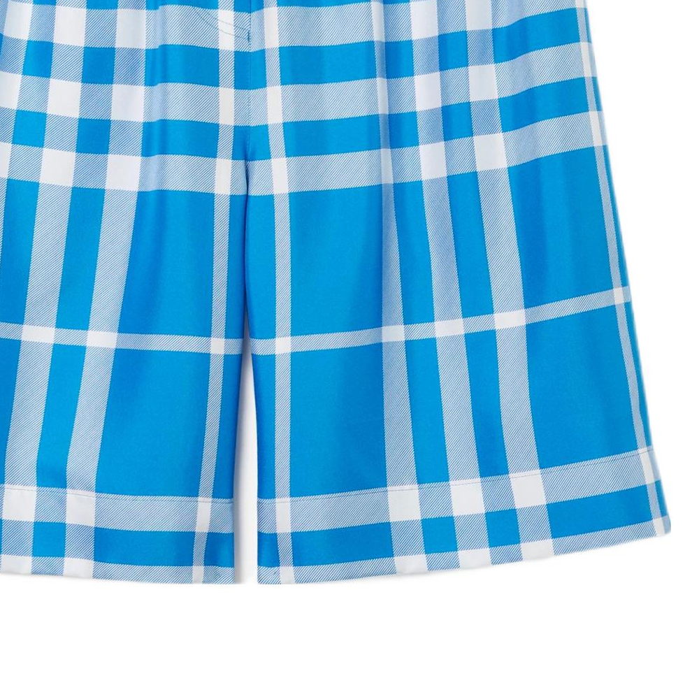 Sizing (W) Burberry SS23 格紋休閒直筒短褲 活力藍色 80659231