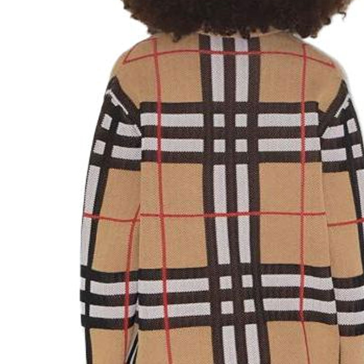 Details for (W) 버버리 SS23 체크 니트 가디건 브라운 80703531