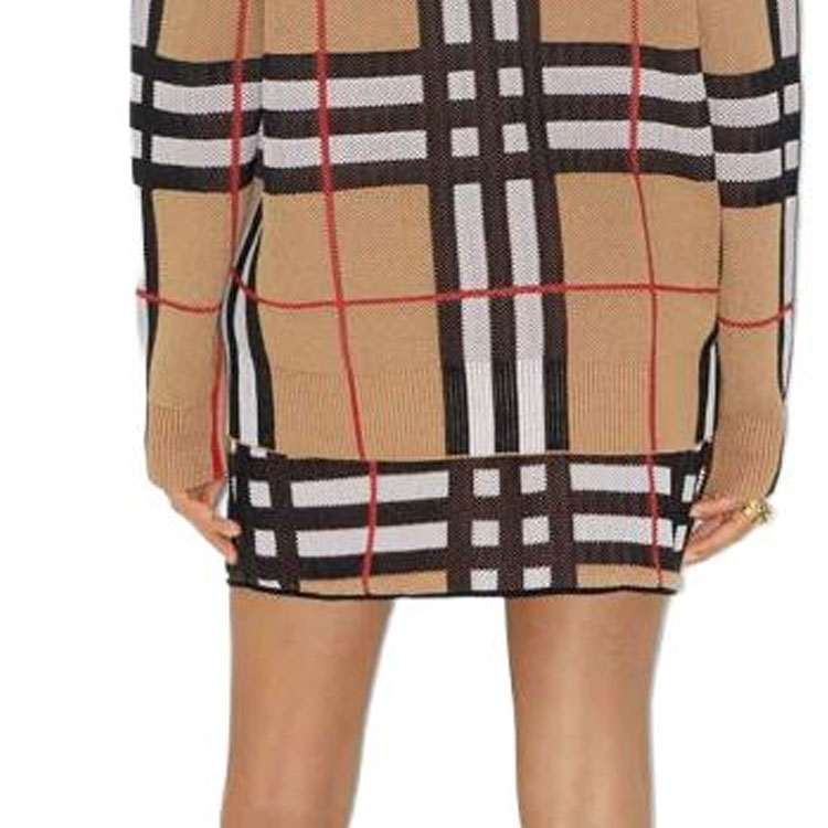 Sizing (W) 버버리 SS23 체크 니트 가디건 브라운 80703531