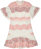 (Women) Burberry SS23 Colorblock Lace Short-Sleeve Dress Multicolor Women 40483691 (Women) Burberry SS23 Colorblock Lace Short-Sleeve Dress Multicolor Women 40483691
