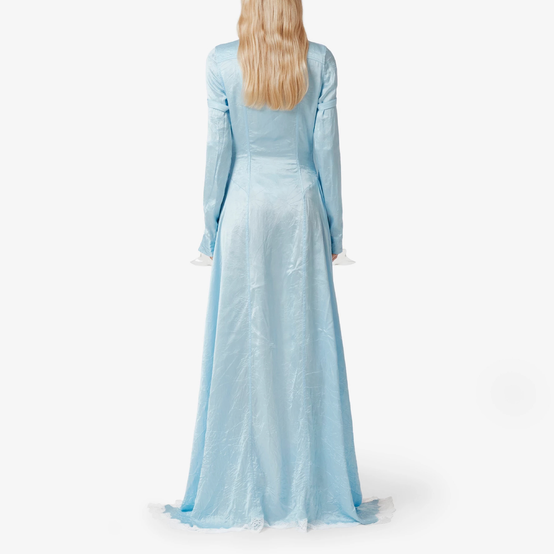 Shop (W) 博柏利 SS23 骑士透视高领连体衣 冰川蓝 80674171