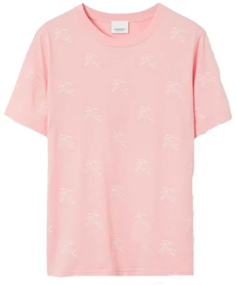 (W) 博柏利SS23马术标志印粉色短袖T恤 女款 80716341 Order (W) 博柏利SS23马术标志印粉色短袖T恤 女款 80716341