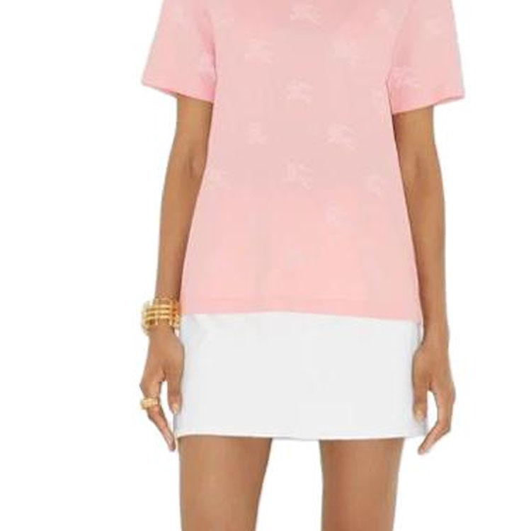 Purchase (W) 博柏利SS23马术标志印粉色短袖T恤 女款 80716341