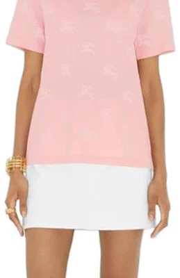 (W) 博柏利SS23马术标志印粉色短袖T恤 女款 80716341 Purchase (W) 博柏利SS23马术标志印粉色短袖T恤 女款 80716341