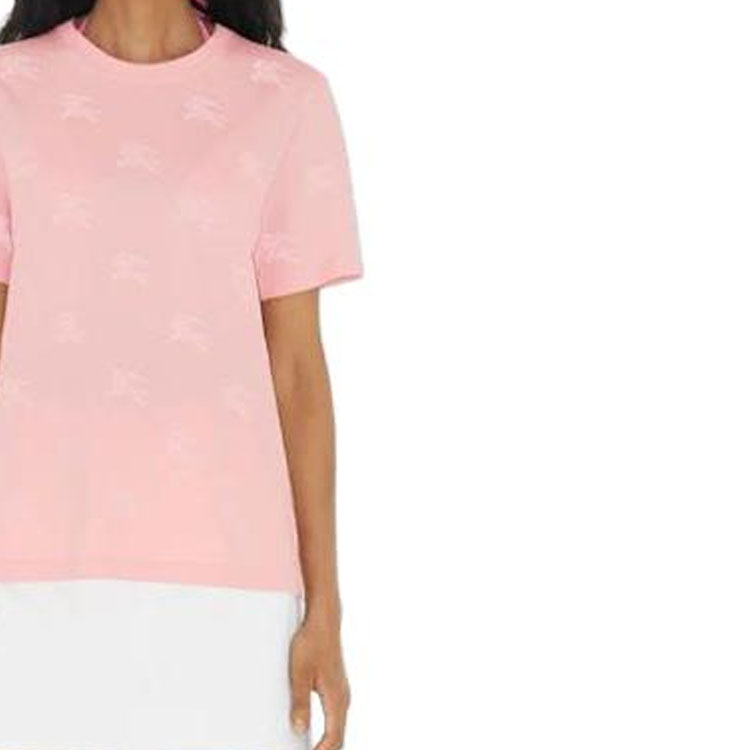 Details for (W) 博柏利SS23马术标志印粉色短袖T恤 女款 80716341