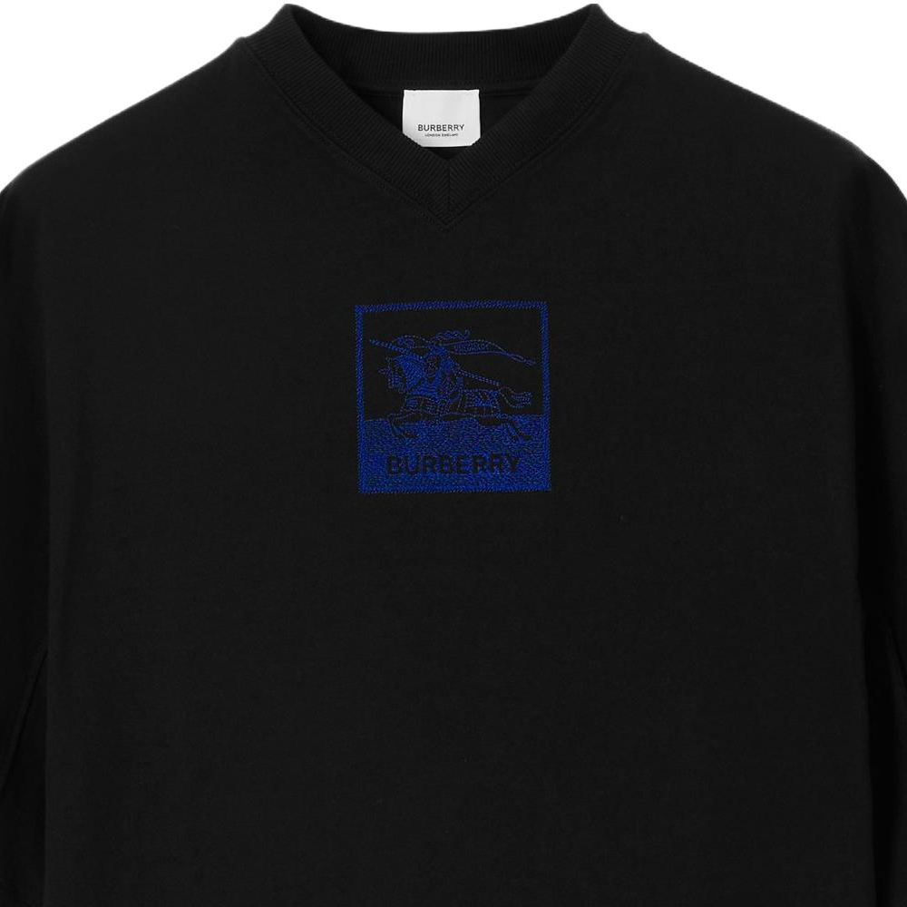 Sizing (W) 버버리 SS23 승마 로고 스트레이트 컷 크루넥 드레스 여성 블랙 80699801