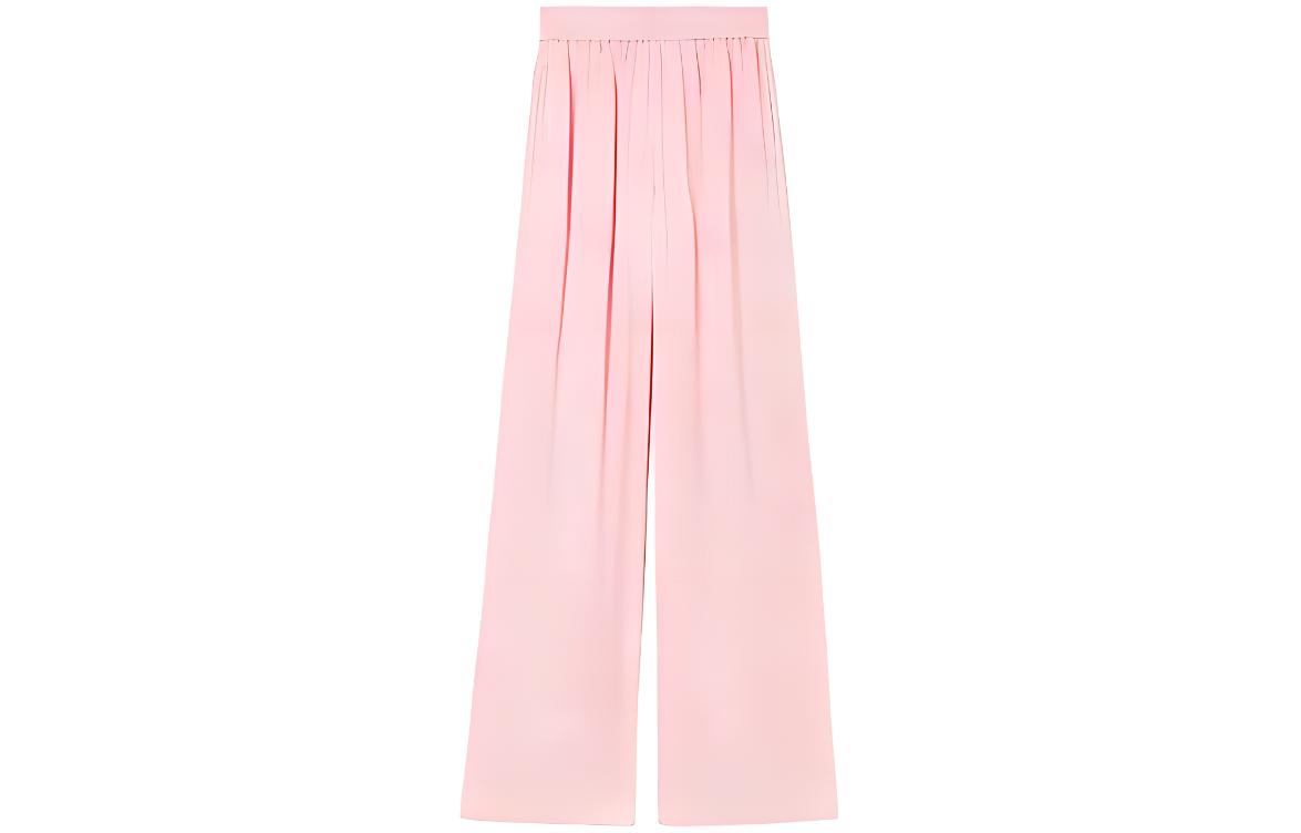 (Women) Burberry SS23 Equestrian Logo Wide-Leg Relaxed Pants  Soft Pink. 80713911