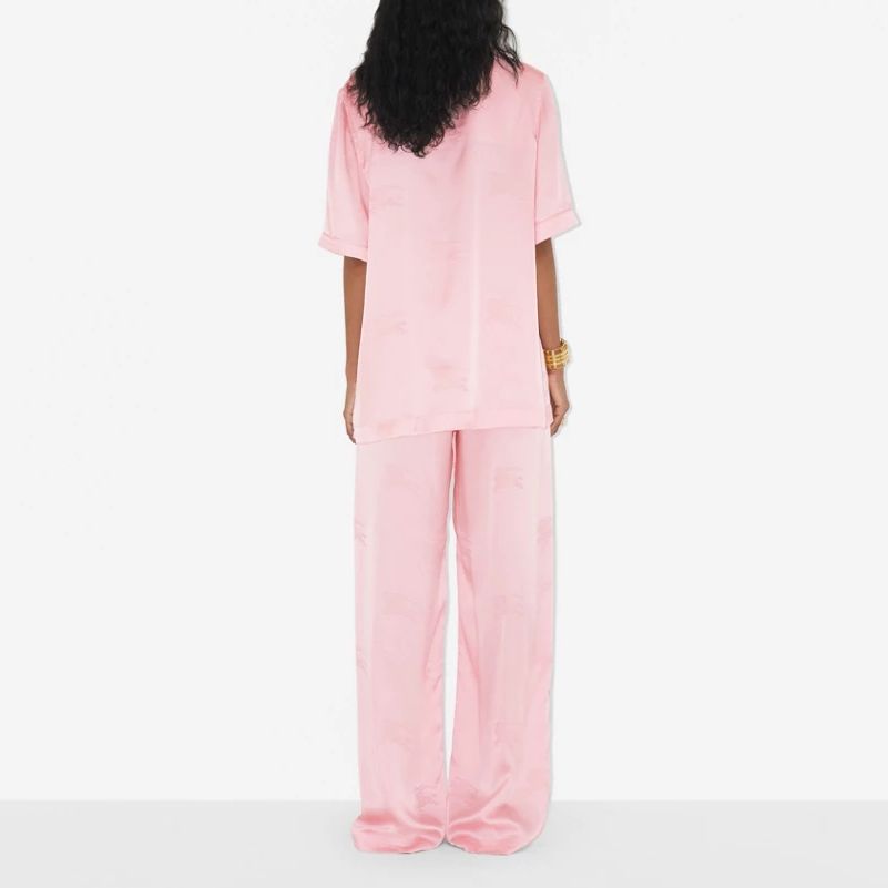 (Women) Burberry SS23 Equestrian Logo Wide-Leg Relaxed Pants  Soft Pink. 80713911 圖 4