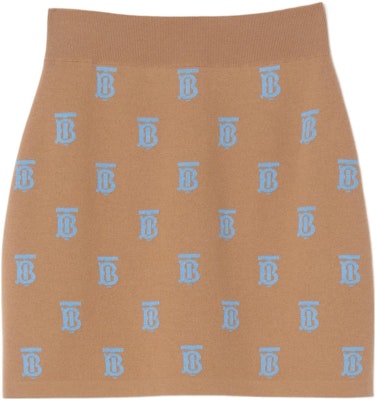 (Women) Burberry SS23 Logo Knit Jacquard Short Casual Skirt Women’s Beige. 80656101 Buy (Women) Burberry SS23 Logo Knit Jacquard Short Casual Skirt Women’s Beige. 80656101