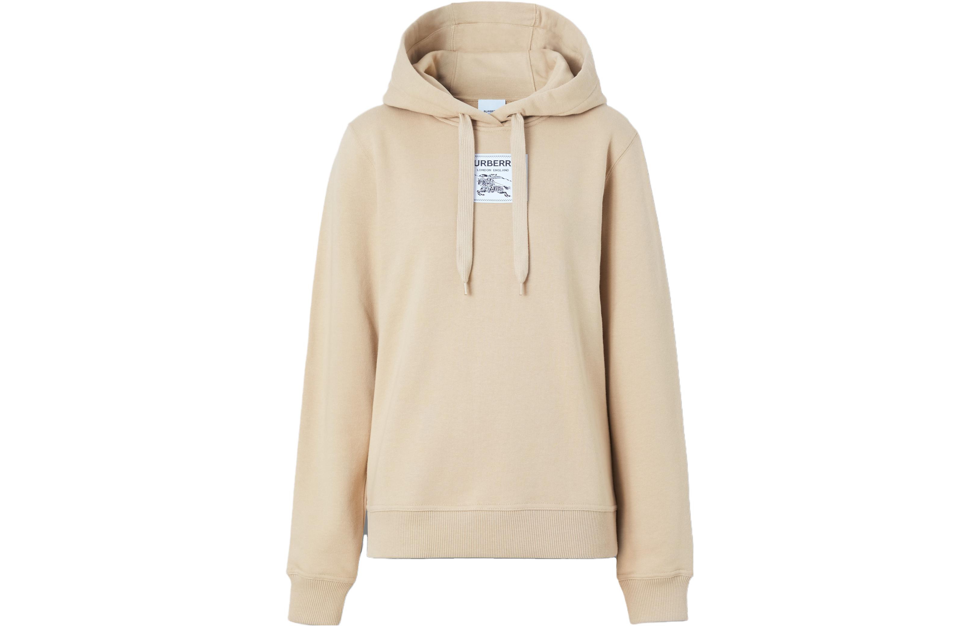 (Women) Burberry SS23 Logo Print Drawstring Hoodie Women’s Khaki. 80656141