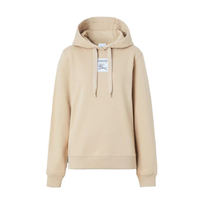 (Women) Burberry SS23 Logo Print Drawstring Hoodie Women’s Khaki. 80656141