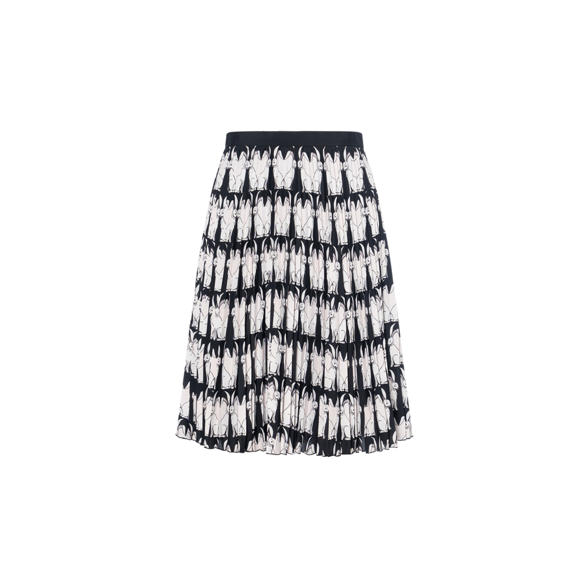 (Women) Burberry SS23 Lunar New Year Rabbit High-Waisted Pleated Short Skirt Women 80642531