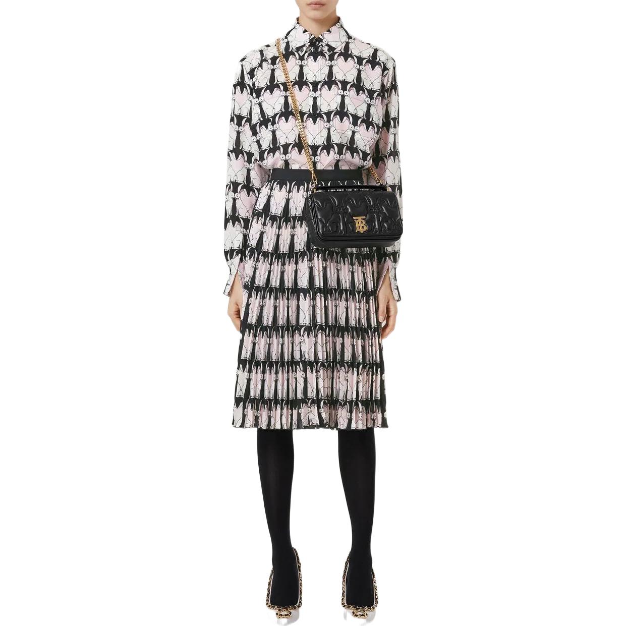 (Women) Burberry SS23 Lunar New Year Rabbit High-Waisted Pleated Short Skirt Women 80642531 圖 3