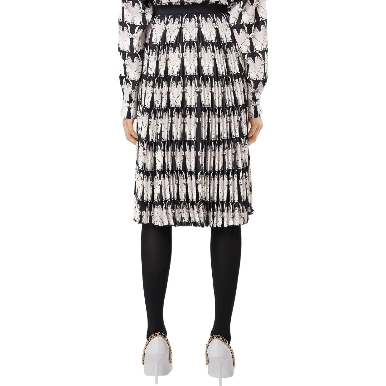 (Women) Burberry SS23 Lunar New Year Rabbit High-Waisted Pleated Short Skirt Women 80642531 圖 4