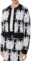 Purchase (Women) Burberry SS23 Lunar New Year Rabbit Jacquard Knit Cardigan Black. 80640391