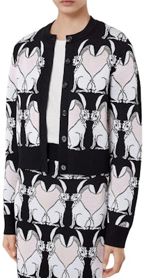 (Women) Burberry SS23 Lunar New Year Rabbit Jacquard Knit Cardigan Black. 80640391 Purchase (Women) Burberry SS23 Lunar New Year Rabbit Jacquard Knit Cardigan Black. 80640391