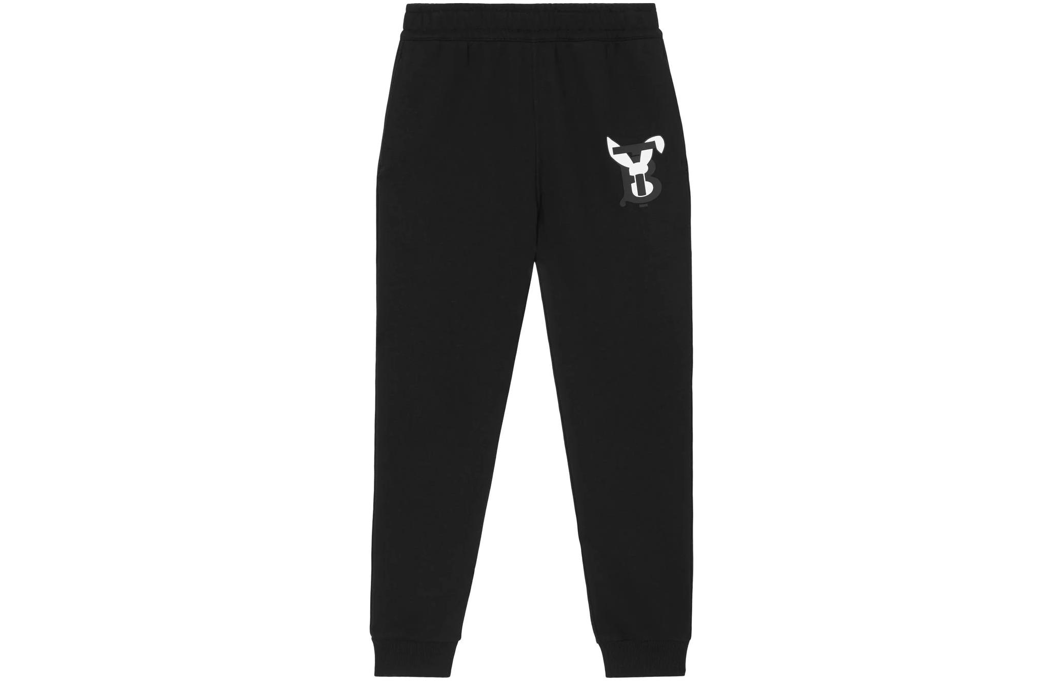 (Women) Burberry SS23 Lunar New Year Rabbit Joggers  Black Loose Fit Knit Pants 80640151 圖 2