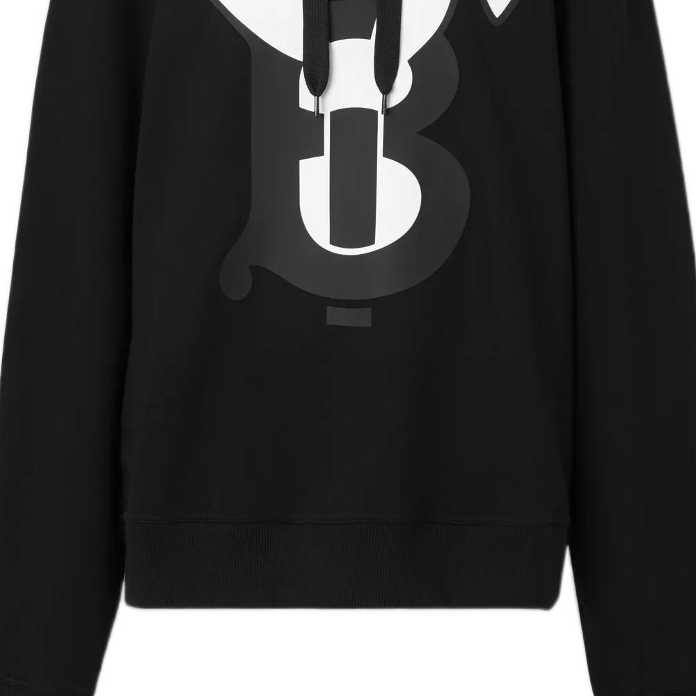 (Women) Burberry SS23 Lunar New Year Rabbit Print Cotton Hoodie Black - 80640161 圖 7