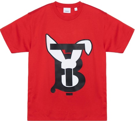 (W) 버버리 SS23 설맞이 토끼 티셔츠 레드 오버사이즈 캐릭터 프린트 셔츠 80640131 Order (W) 버버리 SS23 설맞이 토끼 티셔츠 레드 오버사이즈 캐릭터 프린트 셔츠 80640131