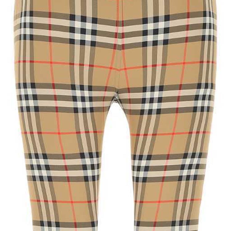 Cheap (W) Burberry SS23 Legging Wanita Slim Fit Corak Plaid Mid-Rise. 8049478