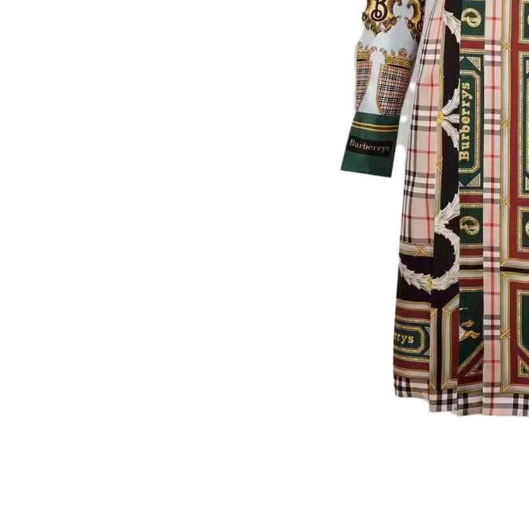(Women) Burberry SS23 Pattern Patchwork Printed Long Sleeve Dress Women Multicolor. 80037741 圖 6