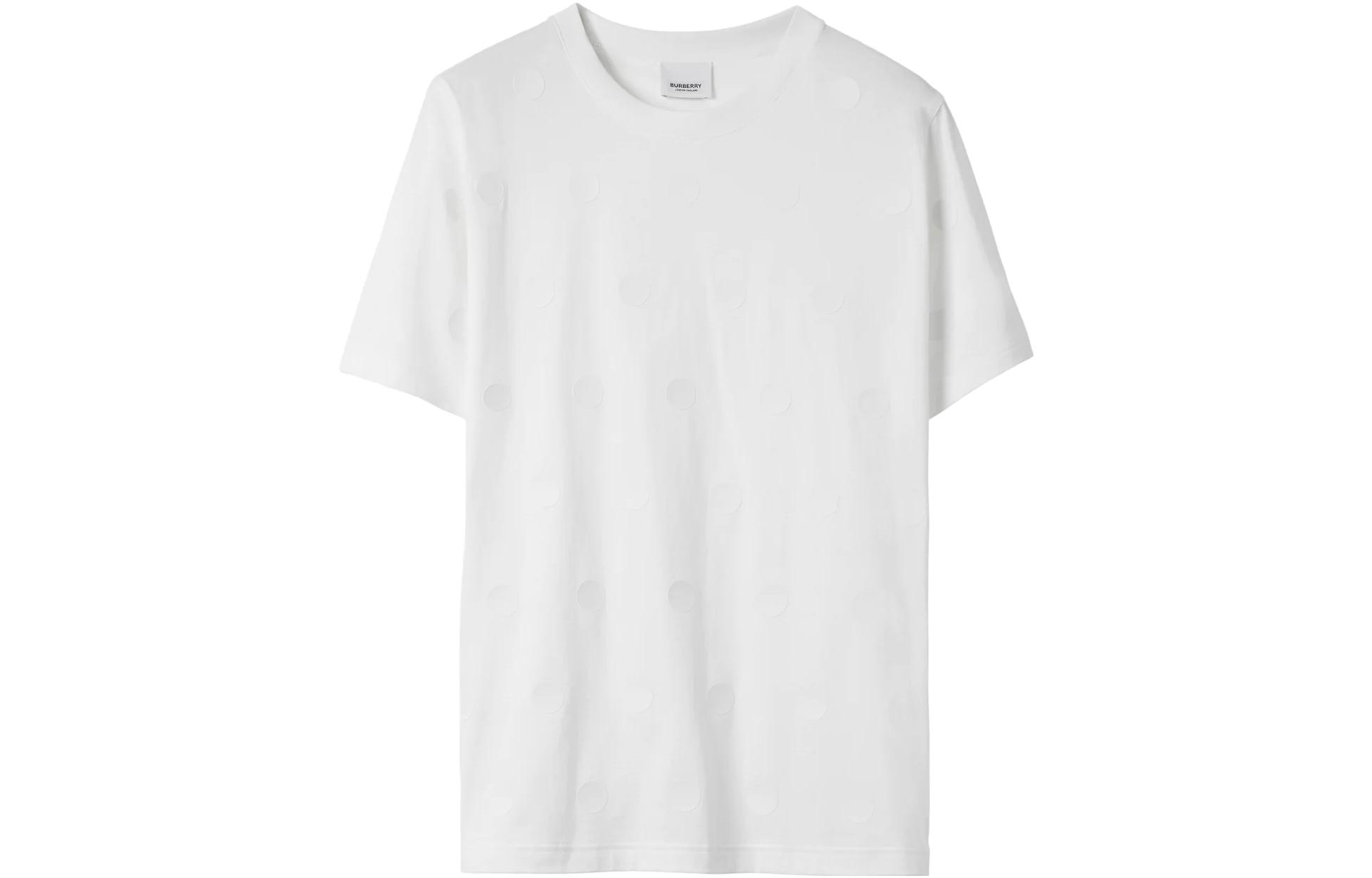 Buy (W) 博柏利 SS23 波点印花圆领短袖T恤 女士 白色 80662921