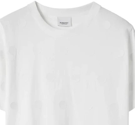 (W) 博柏利 SS23 波点印花圆领短袖T恤 女士 白色 80662921 Details for (W) 博柏利 SS23 波点印花圆领短袖T恤 女士 白色 80662921