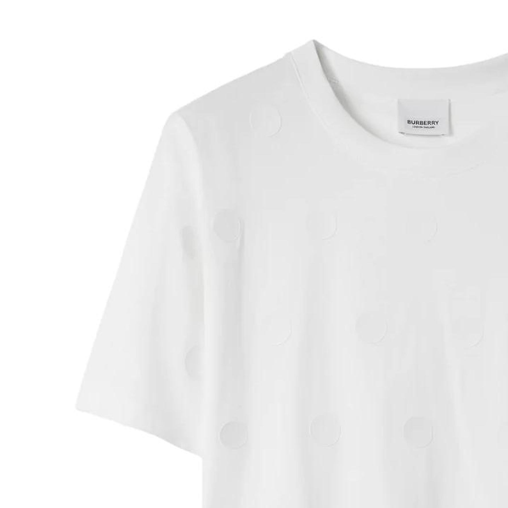 Sizing (W) 博柏利 SS23 波点印花圆领短袖T恤 女士 白色 80662921