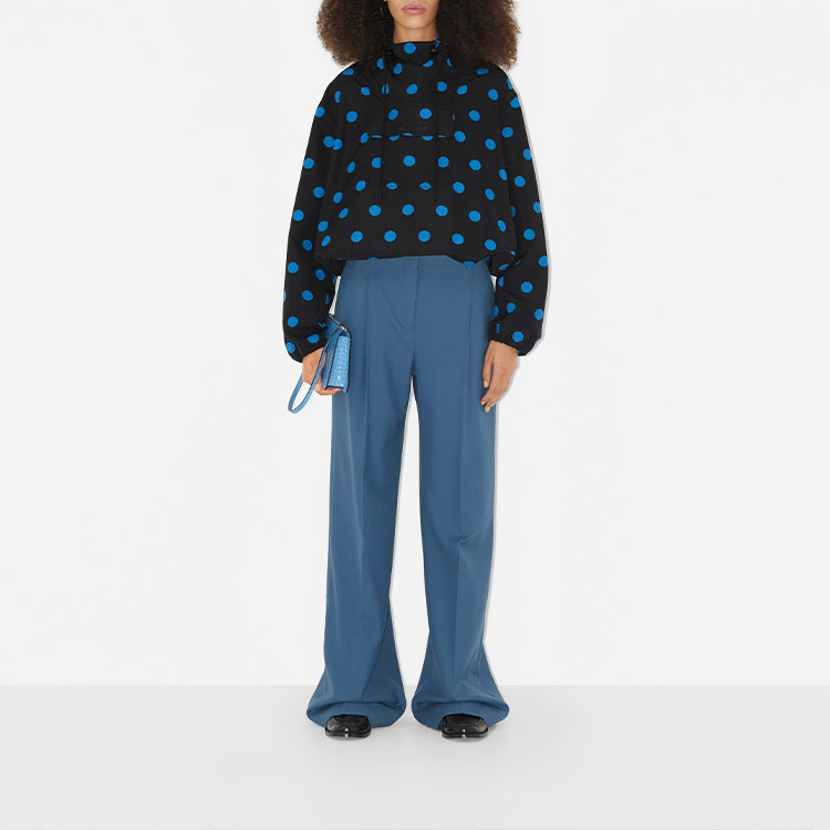 (Women) Burberry SS23 Polka Dot Print Loose Fit Jacket Blue  Style. 80661231 圖 3
