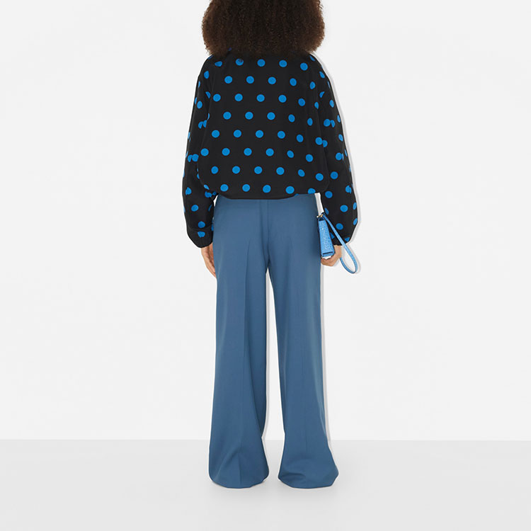 (Women) Burberry SS23 Polka Dot Print Loose Fit Jacket Blue  Style. 80661231 圖 4