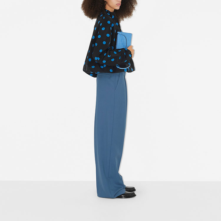 (Women) Burberry SS23 Polka Dot Print Loose Fit Jacket Blue  Style. 80661231 圖 5