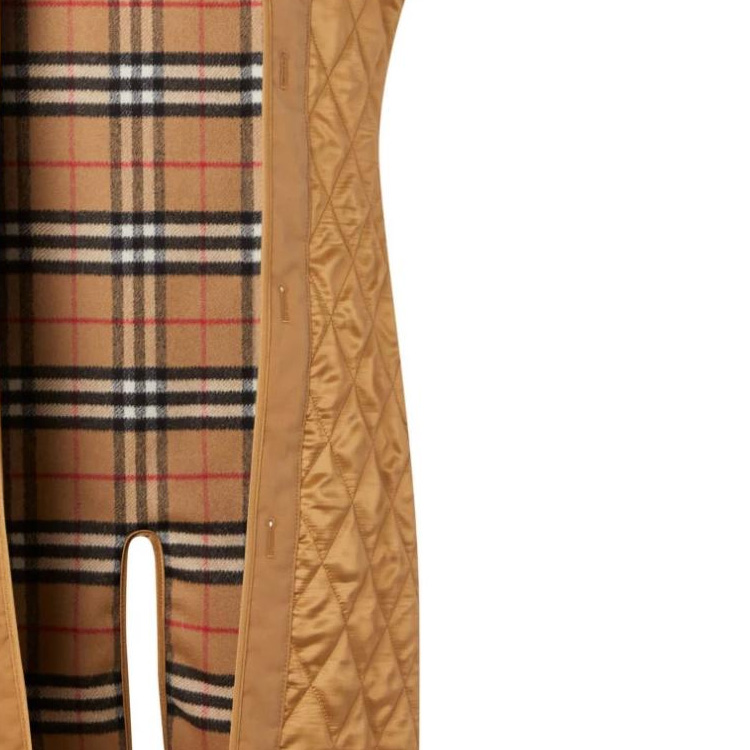 Details for (W) 버버리 SS23 퀼팅 컬러블록 체크 베스트 카키. 80247541